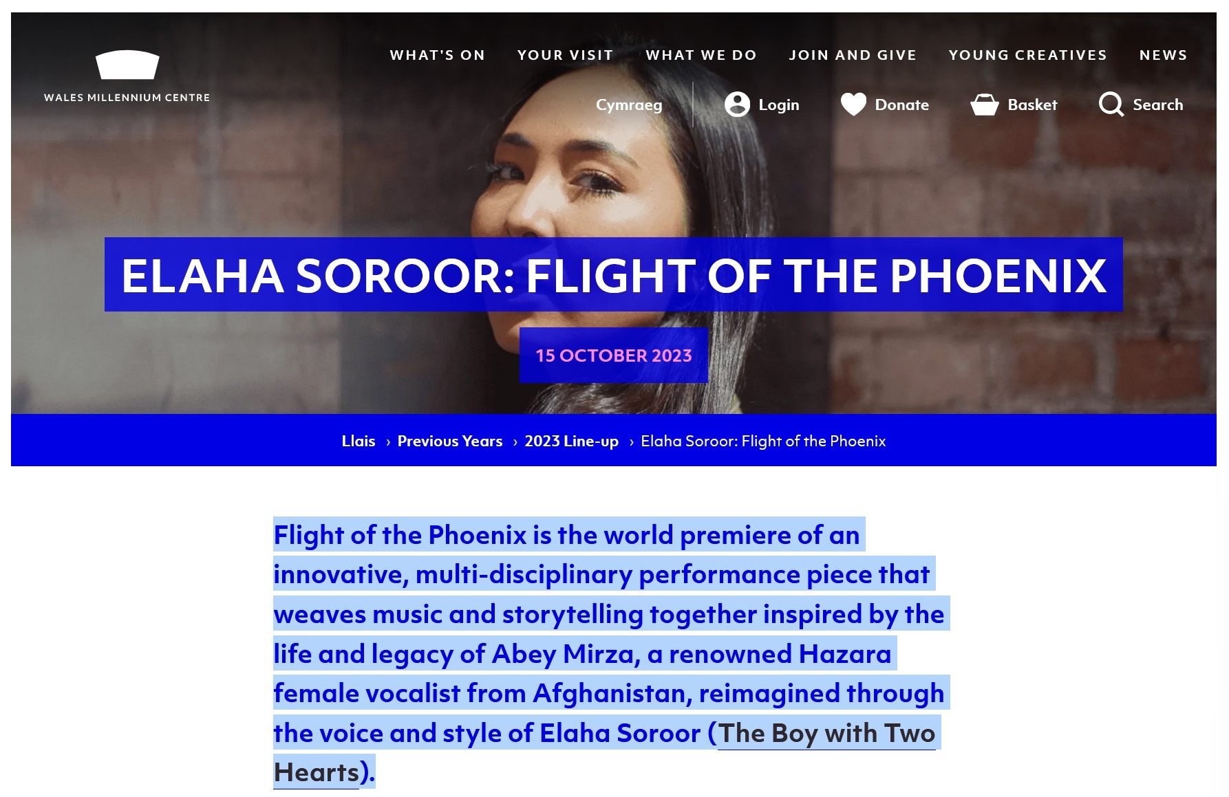 Elaha Soroor: Flight of the Phoenix